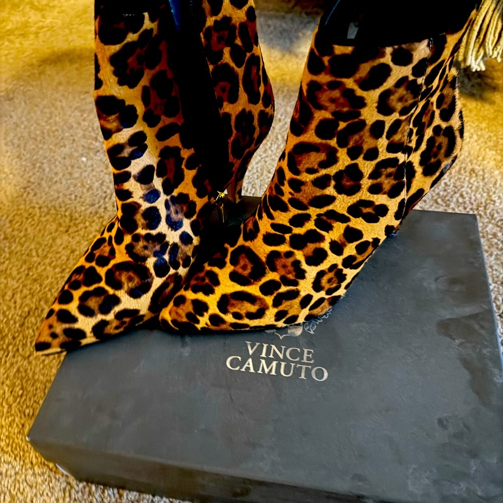 Vince Camuto Animal Print Booties